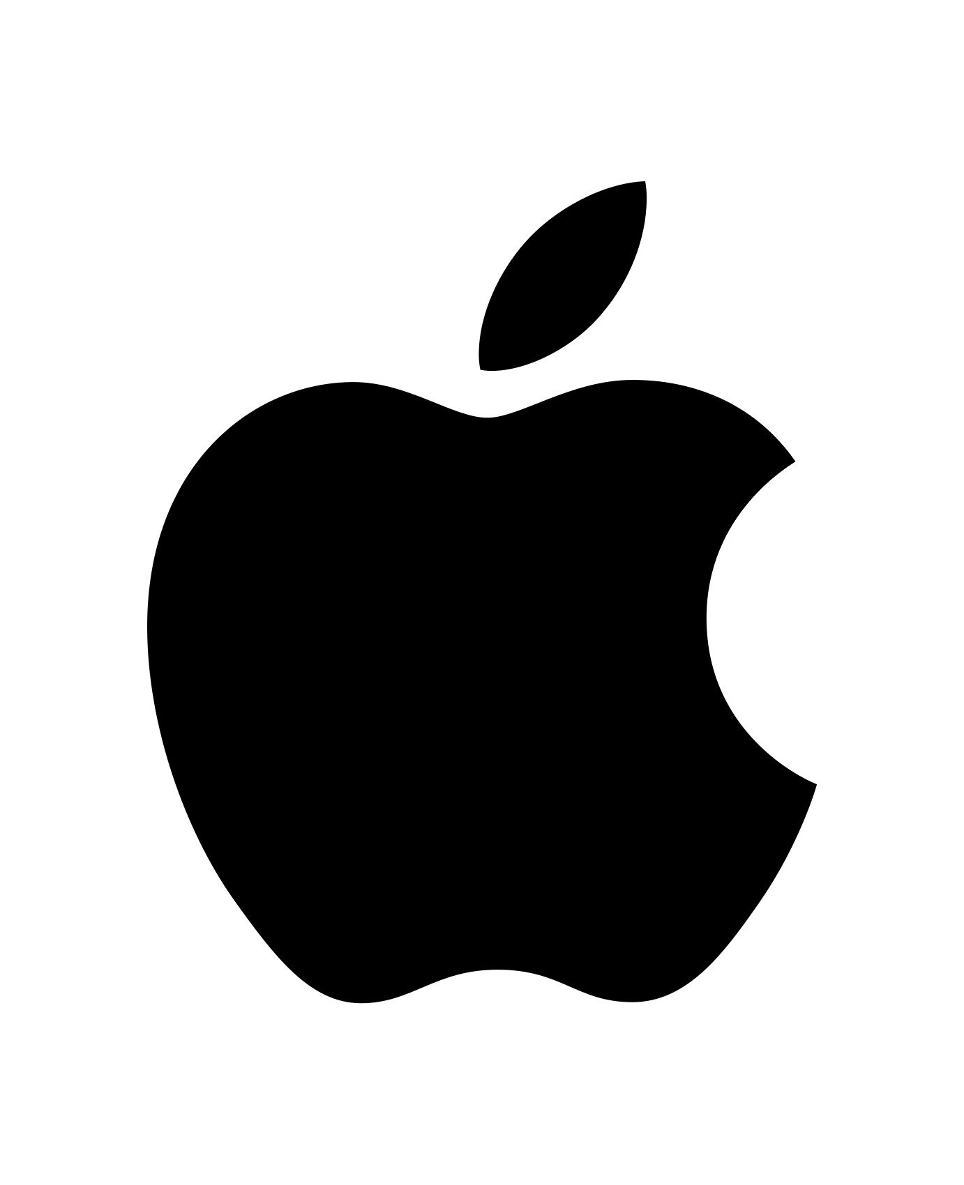 The Apple logo.